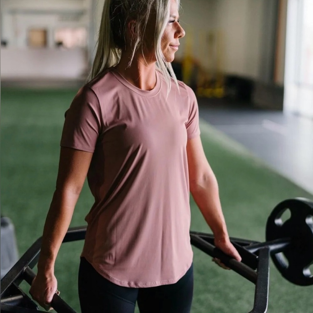 Blush Pink ZYIA Crew Neck t-shirt
